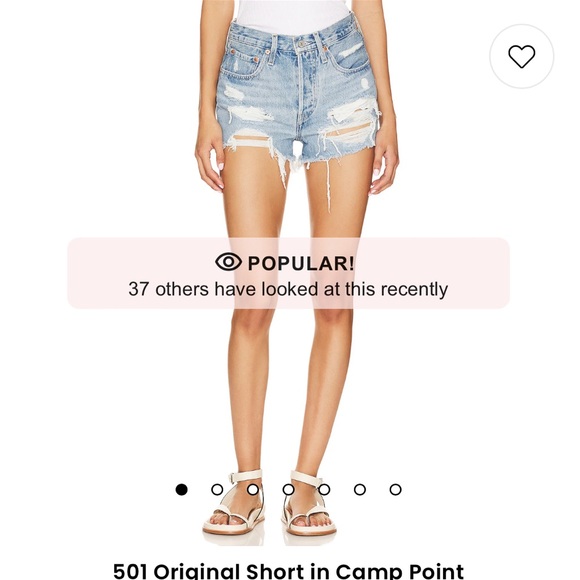 LEVI’S 501 Original Short in Camp Paint Jean Shorts - Picture 4 of 4